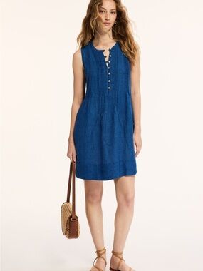 Faherty Blue Isha Dress